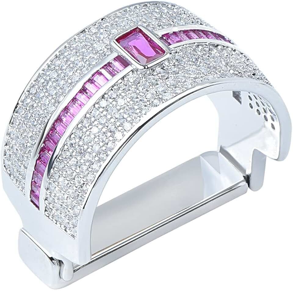 Men's Micro Pave Cubic Zirconia Tie Clips Tie Holder Crystal Necktie Ring Tie Tacks Accessories for Wedding Business