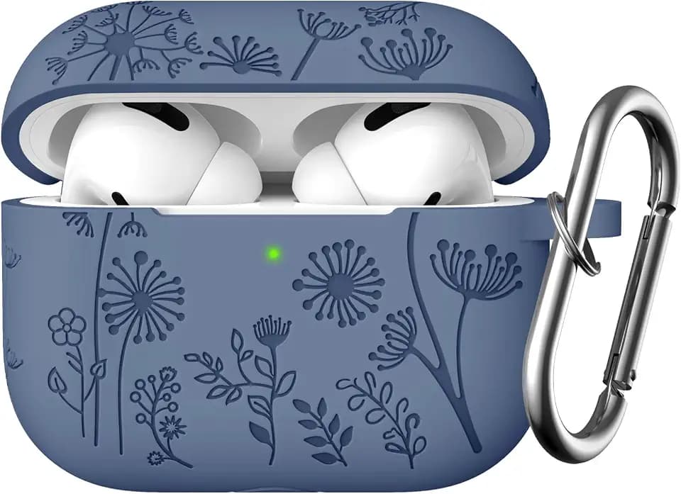 Lerobo for AirPods Pro 2 Case, Soft Silicone Cover with Keychain for Women