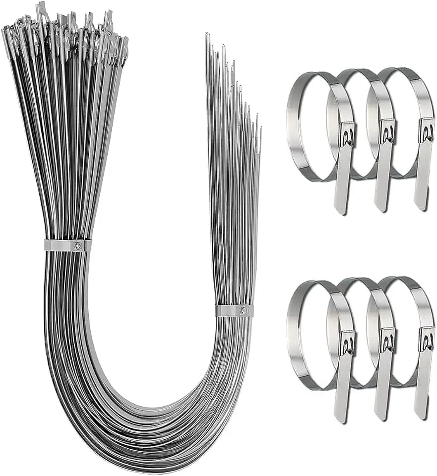 30 in Metal Zip Ties 337 lbs 25 PCS Heavy Duty 304 Steel Cable Ties