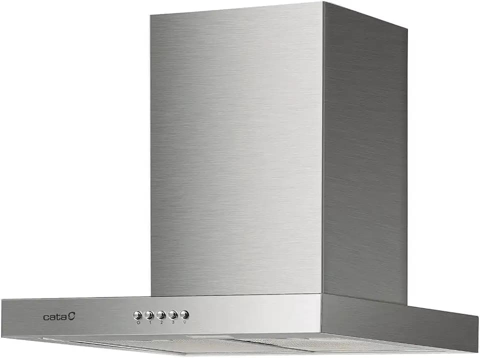 Cata Dekorative Dunstabzugshaube ST-6000 X/A mit mechanischem 3-Gang-Bedienfeld LED-Beleuchtung Maximaler Verbrauch 65 W Spülmaschinenfeste Filter Breite 69,5 cm Farbe Edelstahl