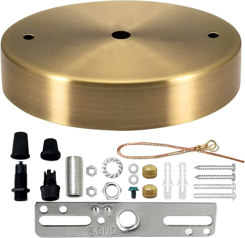 Pendant Light Canopy Kit, 4.7" UL Vintage Chandelier Light Plate