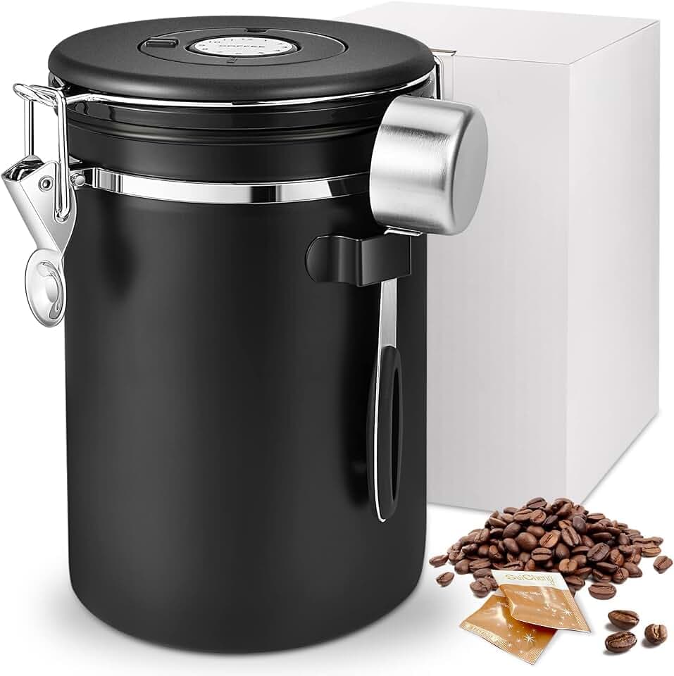 Miiepls Miepls Luftdichte Edelstahl Kaffeedose, Vakuum Kaffeedose