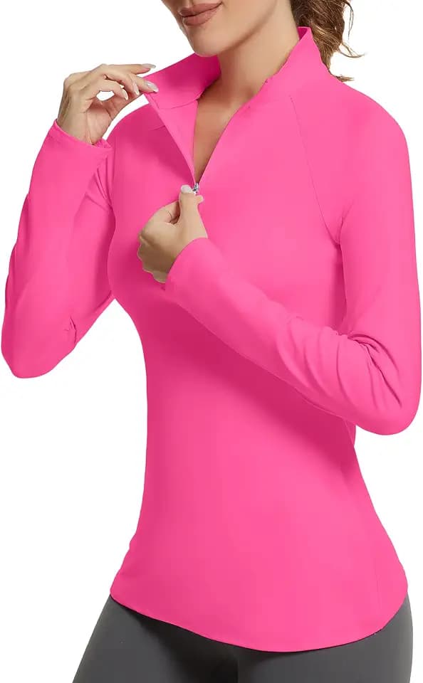 GGOV Golf Shirts for Woman UPF 50+ Sun Protection Quick Dry Lightweight Long Sleeve Polo Shirts for Woman Rash Guard