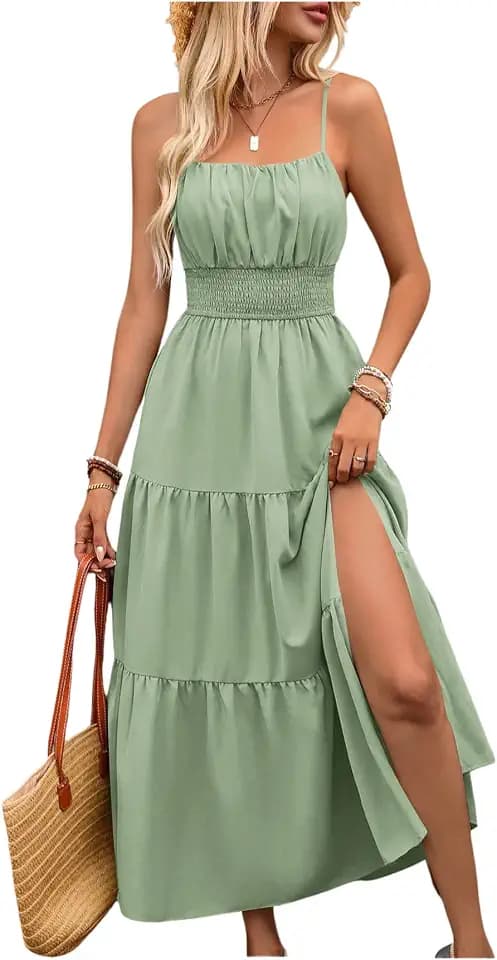 BEAUDRM Women's Summer Maxi Dresses Boho Dresses Beach Vacation Sundresses