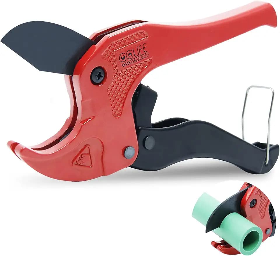 CCLIFE PVC Rohrschere 42 mm mit Ratsche SK-5 Klinge
