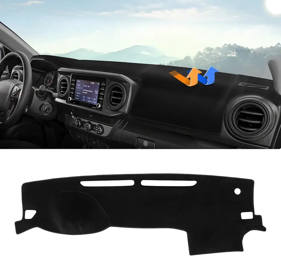 Autorder Dashboard Cover Mat for 2016-2021 2022 2023 Toyota Tacoma Accessories Dash Cover Upgrade Velvet Dash Mat Sunshade Glare UV Rays Protector