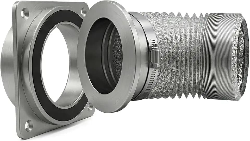 Magnetic Dryer Vent Coupling Kit 4 Inch, Quick Connect Airtight Connector Reduces 90% Lint
