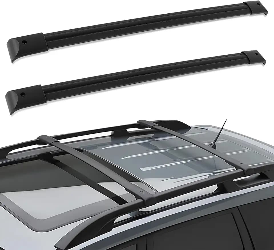 Scitoo Roof Rack Cross Bars Baggage Carrier for Honda Pilot 2003-2008 Black 2 Pcs Roof Top Rack Luggage Carrier