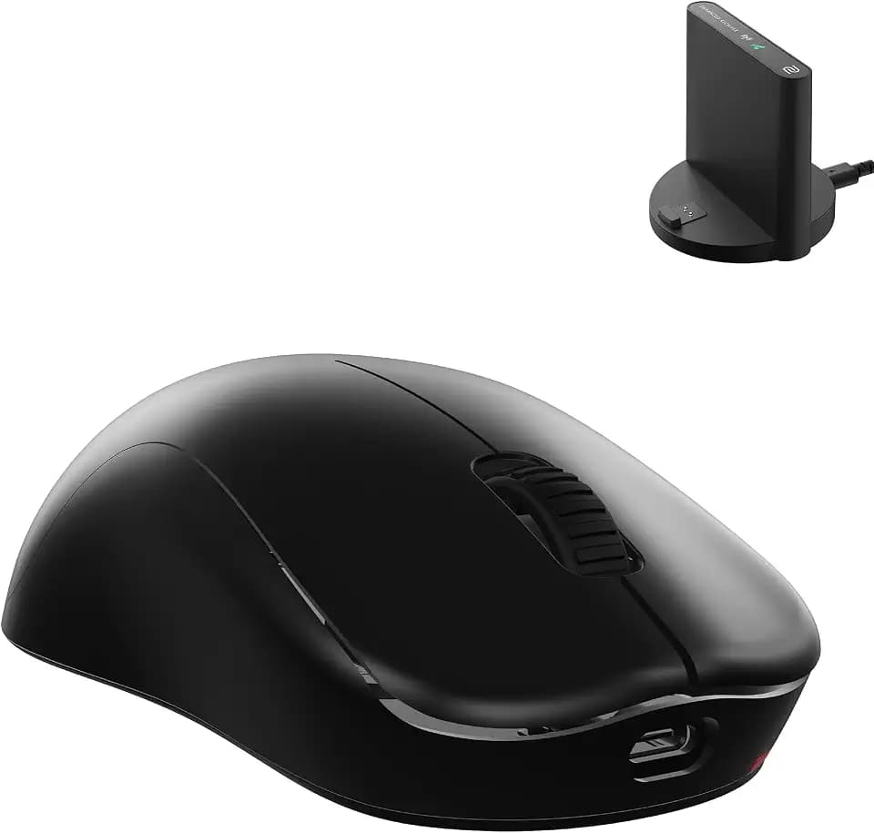 BenQ Zowie U2-DW Kabellose 4K eSoports Maus, Sportwissenschaft, 4K Enhanced Receiver, 60g, symmetrisch, treiberlos, 3950 Sensor, 4K Abrufrate