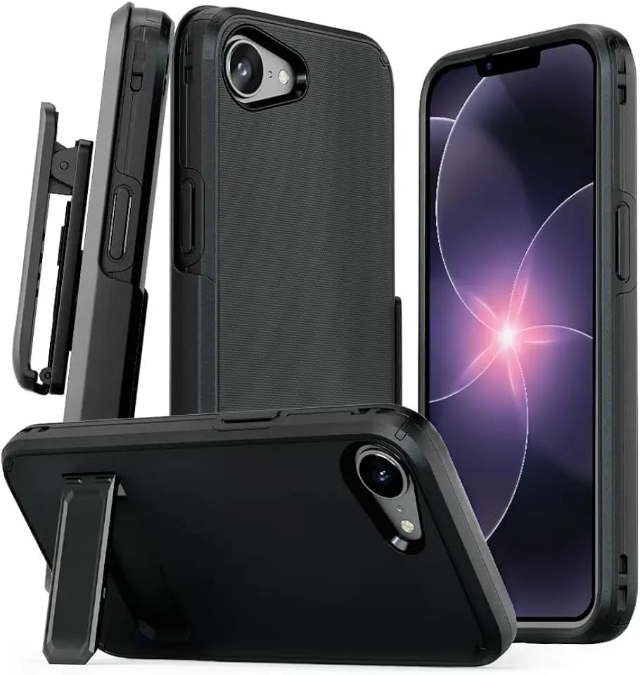 MOTIVE for iPhone 17e Case with Belt Clip and Stand, Magnetic | 6.1"