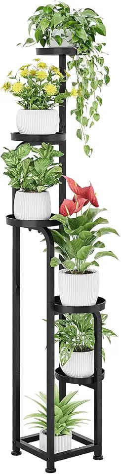 Bamworld Tall Plant Stand Indoor Outdoor Corner Metal Flower Pot Stands