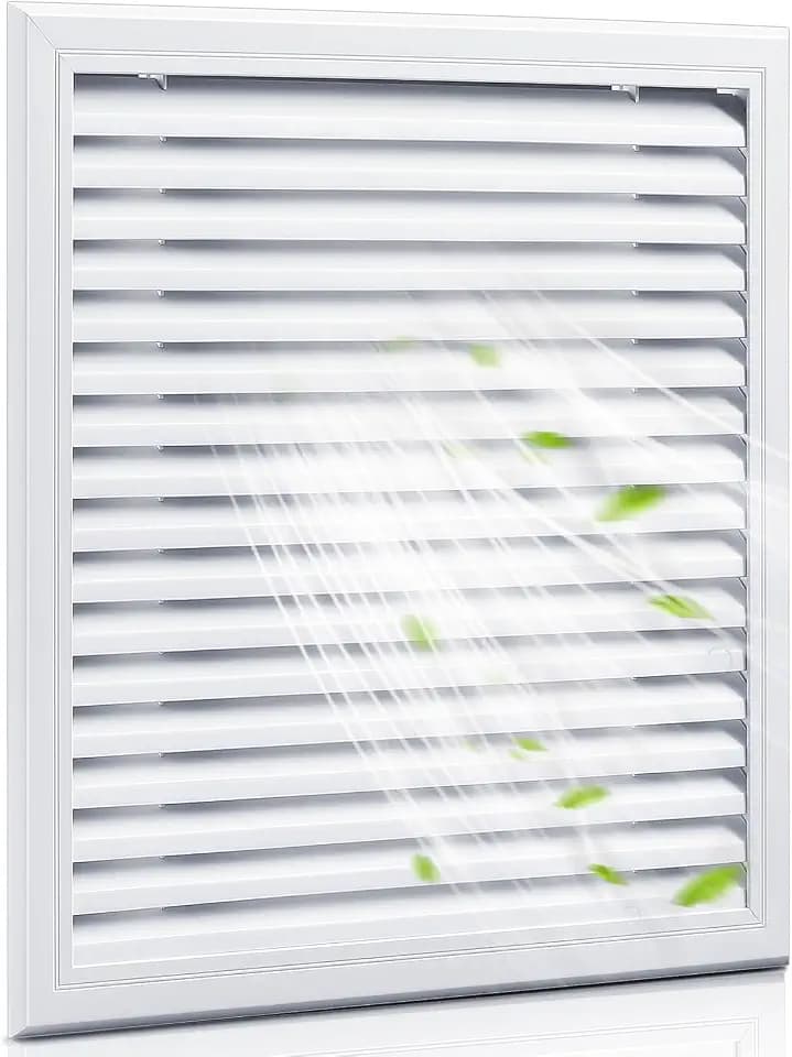 Blulu 1 Pcs 20''×20'' Duct Opening Decorative Gable Vent ABS, Only Vent