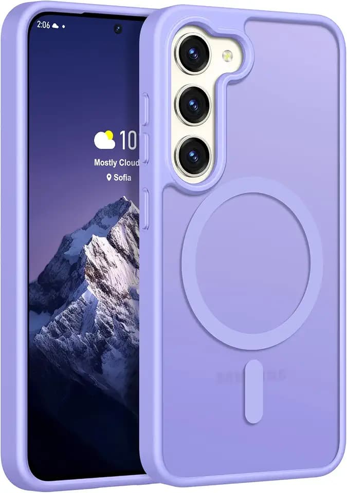 Rayboen for Matte Magnetic Galaxy S23 Case, Light Purple
