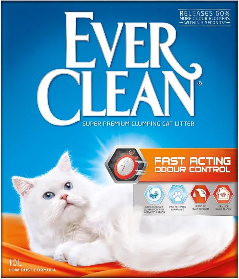 Ever Clean Katzenstreu mit schnellwirkender Geruchsbekämpfung, 10 Liter, mit Duftstoffen