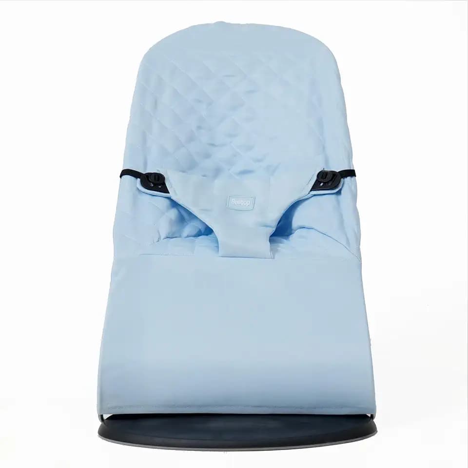 Bezug auf Babywippe. Bezug Belltop kompatibel mit BabyBjörn Wippe: Balance, Soft und Bliss. Babysitz Ergonomisch Babywippe. Hypoallergenic Steppuhn. (Hellblau)