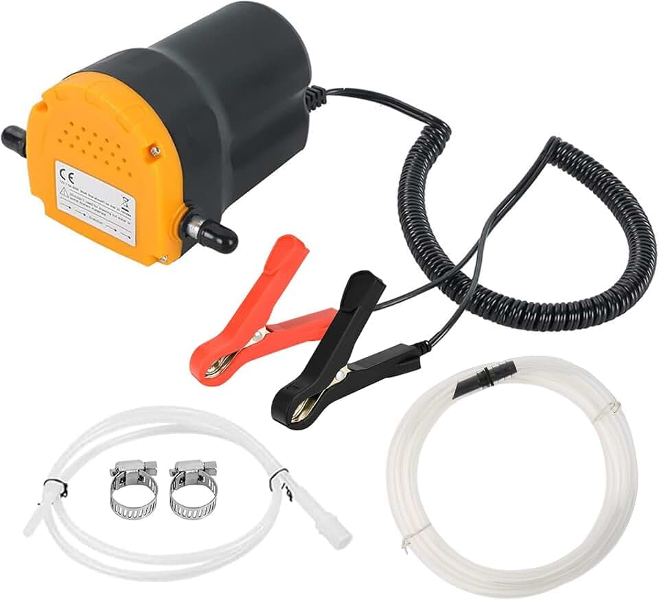 Ölwechselpumpen-Extraktor,Dieselpumpe Ölpumpe12V 80W,Dieselpumpe Kraftstoffpumpen,Kraftstoff-Umfüllpumpe mit Rohren Für Auto, Motorrad, Boot, LKW(Pumpen Sie kein Wasser, Benzin)