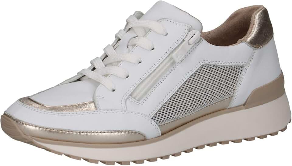 CAPRICE Damen Sneaker flach mit Reißverschluss Sportlich