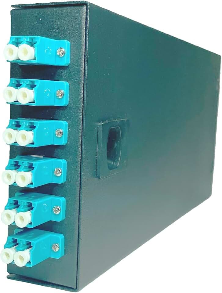 Fiber Optic Wall Mount Box with LC Couplers for Single Mode & Multimode Fiber Optic Cable. | Fiber Box Enclosure for MPOE’s, Network Rooms, and IDF Rooms. (LC 12 Strand OM3)