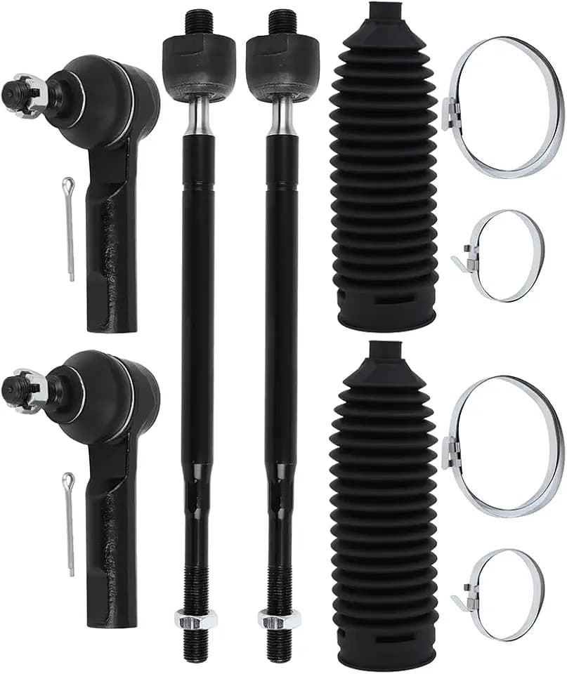 Front Inner Outer Tie Rod End w/Steering Boot fit for Honda Odyssey 2011 2012 2013 2014 2015 2016 2017, Front Suspension Kit - 6pc Set