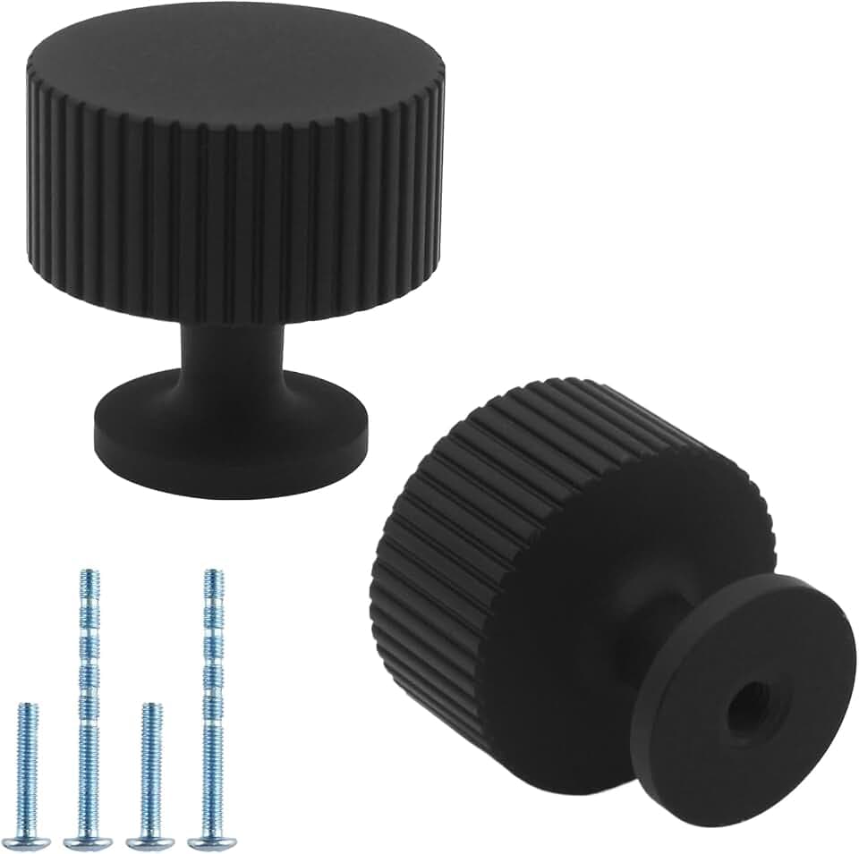 20 Pack Matte Black Cabinet Knobs Drawer Knob, Dresser knobs
