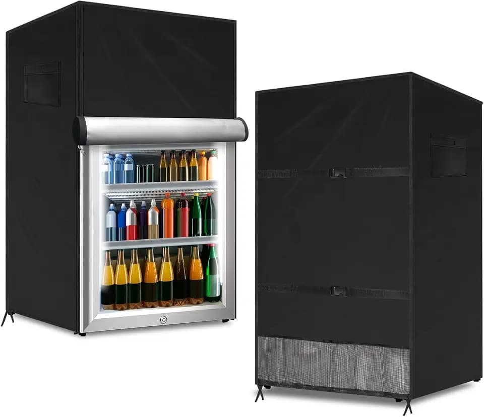Outdoor Refrigerator Cover for 3.0 Cubic, Black, 22x 23x 34IN