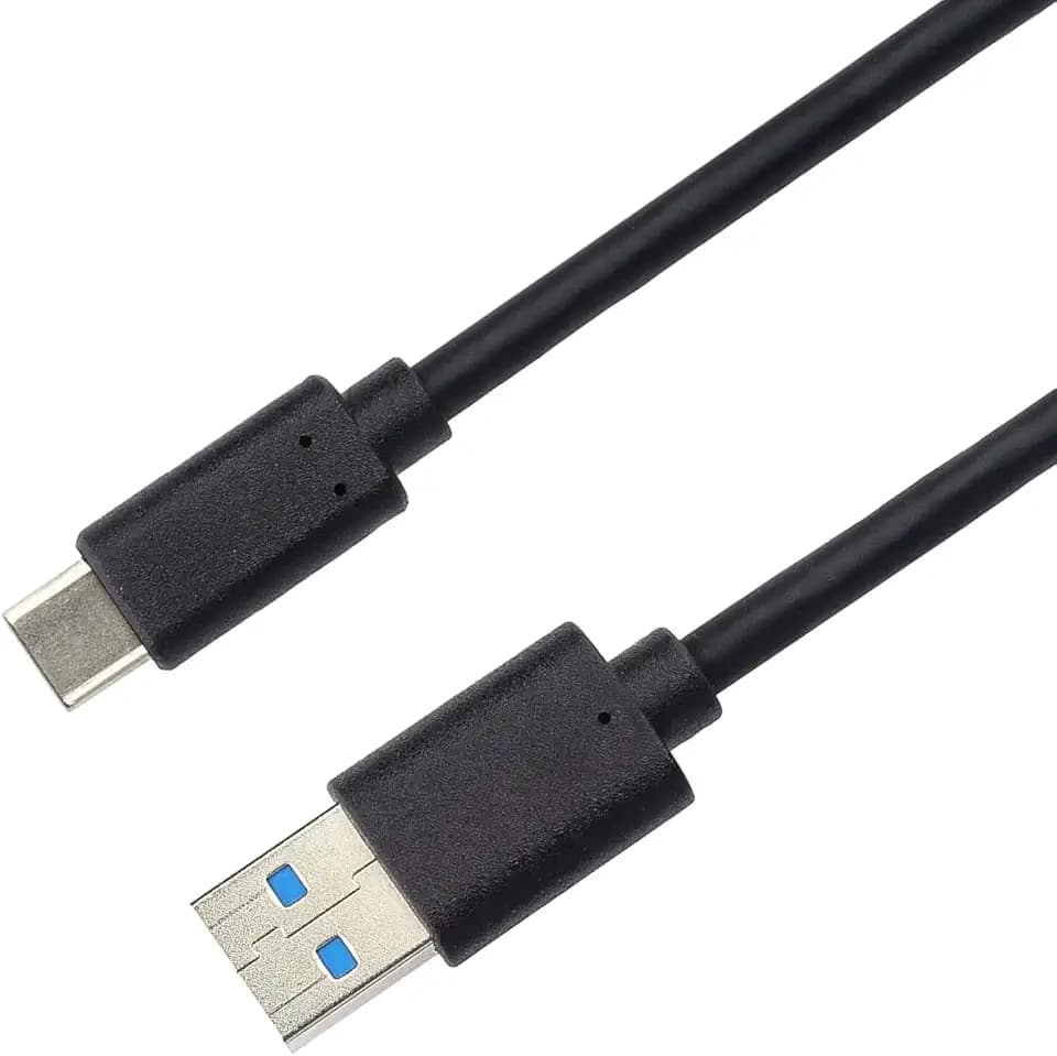 PremiumCord USB 3.2 Gen 2 Verbindungskabel, Datenkabel SuperSpeed bis zu 10Gbit/s, Ladenkabel bis zu 3A, Leistung 60W, USB Typ A Stecker auf USB Typ C Stecker, Farbe Schwarz, Länge 1m