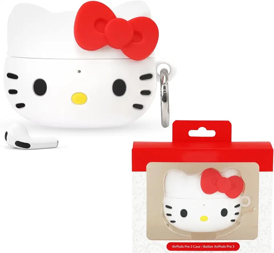 iFace Hello Kitty and Friends Cute Case [ Compatible with AirPods Pro 3] - Kawaii Silicone Protective Cover [Carabiner Clip Included] [Wireless Charging] – Hello Kitty