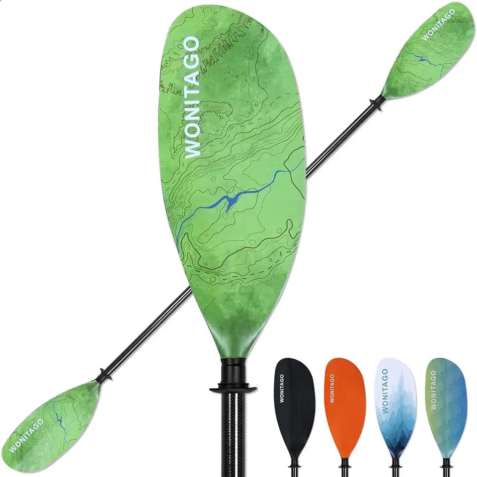 Adjustable Kayak Paddle with Carbon Fiber Shaft and Nylon Blade