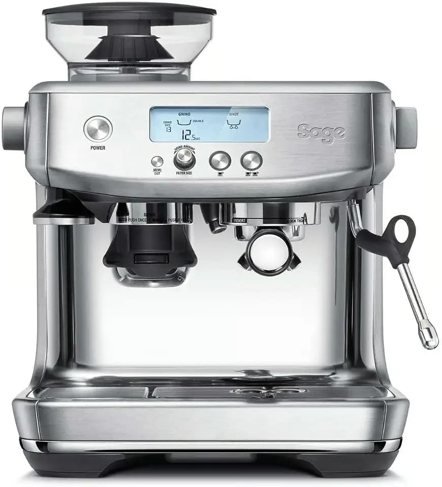 Sage The Barista Pro, Kaffeemaschine mit manuellem, Gebürsteter Edelstahl