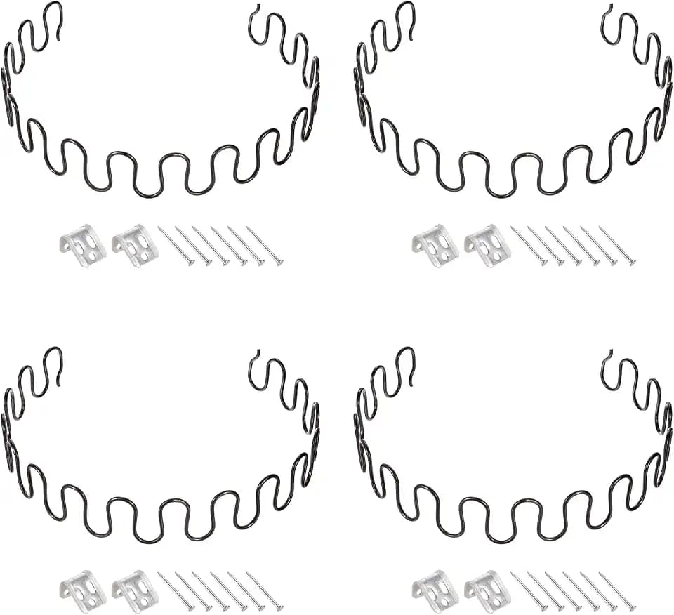 sourcing map 4 Sets Polsterfeder-Ersatz-Kits, 70 cm, schlaffe Kissen, Reparatur-Set mit Clips, Nägeln für Möbel, Sofa, Liegestuhl