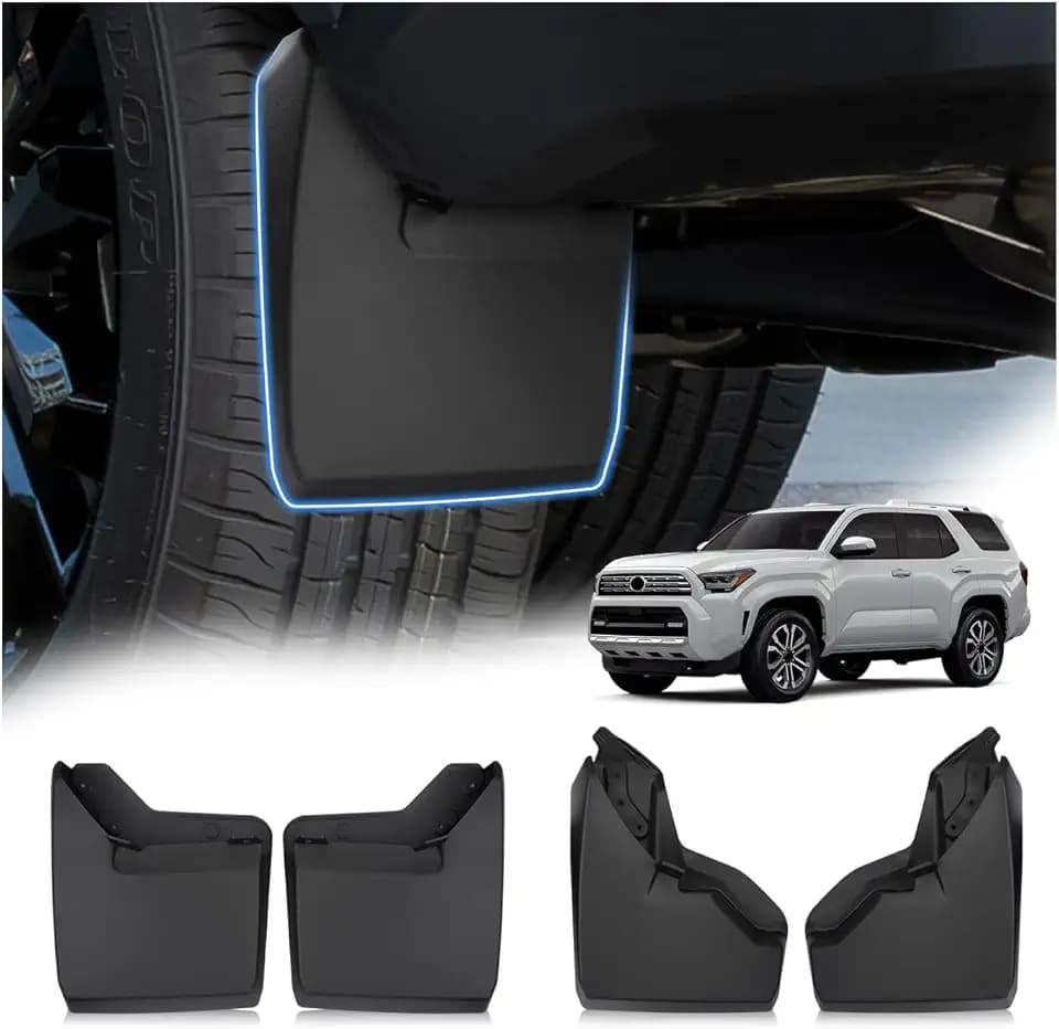Autorder Mud Flaps for Toyota 4Runner 2025-2026 Accessories All-Weather Splash Guards Protect Paint Mudflap No Drilling Required Mud Guard Set 4PCS(Not for TRD PRO, Trailhunter)
