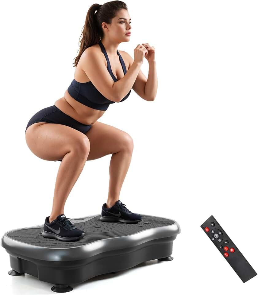 Vibration Plate Exercise Machine，Vibration Plate Fitness Platform Exercise Machine 10 Modes Full Body Workout Vibrating Fitness Platform Weight Loss Women Men Shaping Wellness Home Gym Equipment