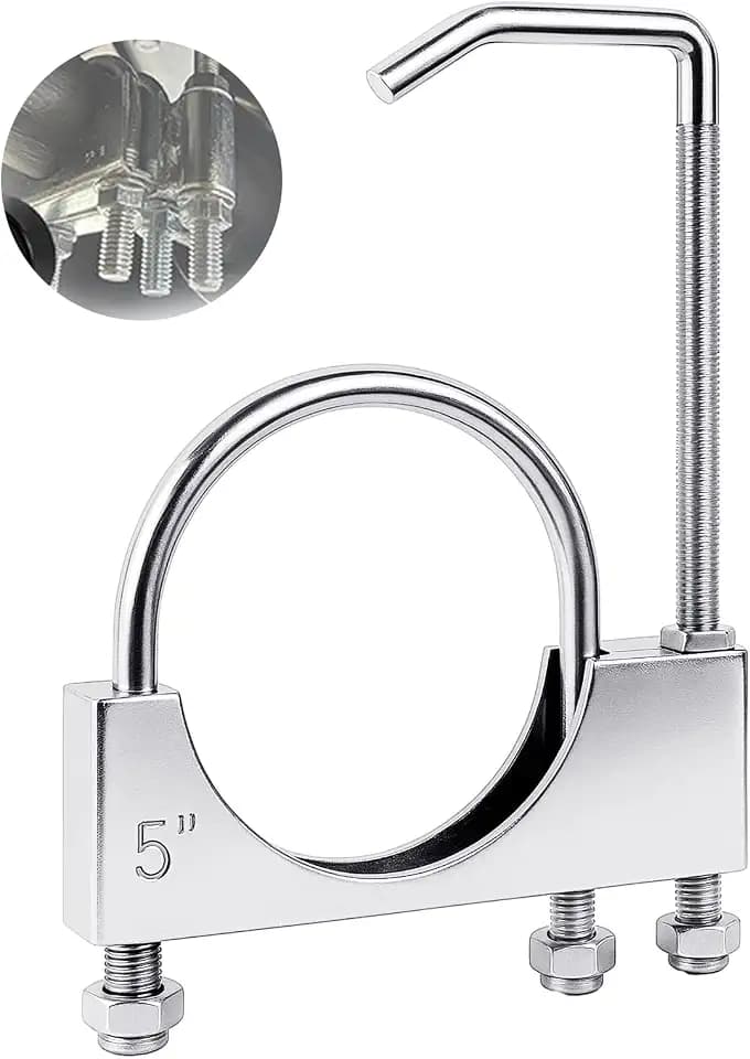 1 Pcs 5 Inch Universal Exhaust Clamp with Hanger