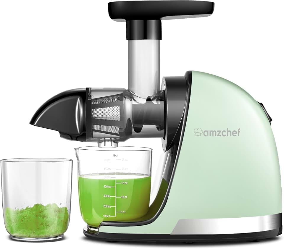 AMZCHEF Entsafter Gemüse und Obst - Slow Juicer
