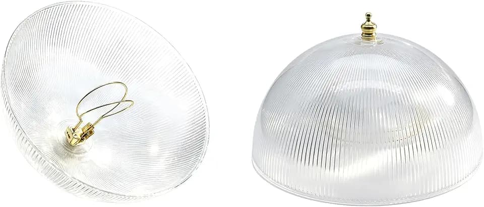 2 Pcs Clip on Light Shades Plastic Clip-on Dome Shade (Transparent)
