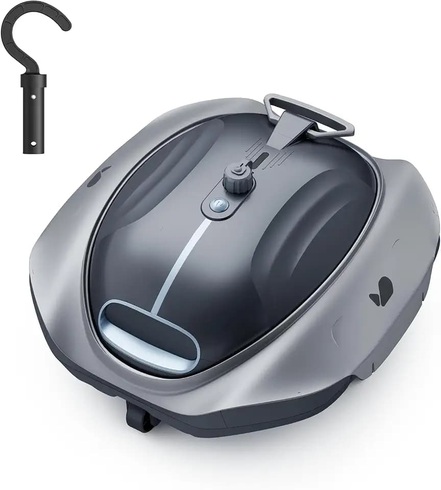 Bubot 300P Cordless Pool Vacuum, Robotic Pool Cleaner with Industry Leading Suction Power, DirtLock Tech 2.0, Auto Parking, Double Filtering for Above-Ground Flat Pools up to 850 Sq.Ft. Space Gray