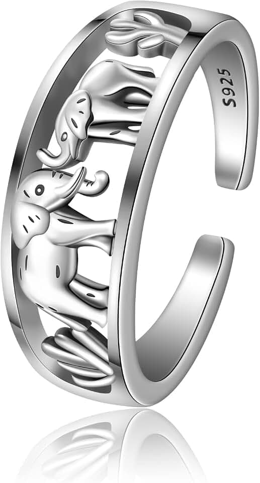 CHIC & ARTSY Nachteulen-Ring, 925er Sterlingsilber, Eulen-Daumenringe, offener Eulenring, verstellbarer Ring für Damen