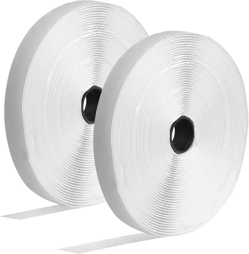 2 Rollen Klettband Selbstklebend Extra Stark, 16mm x 10mWeiß