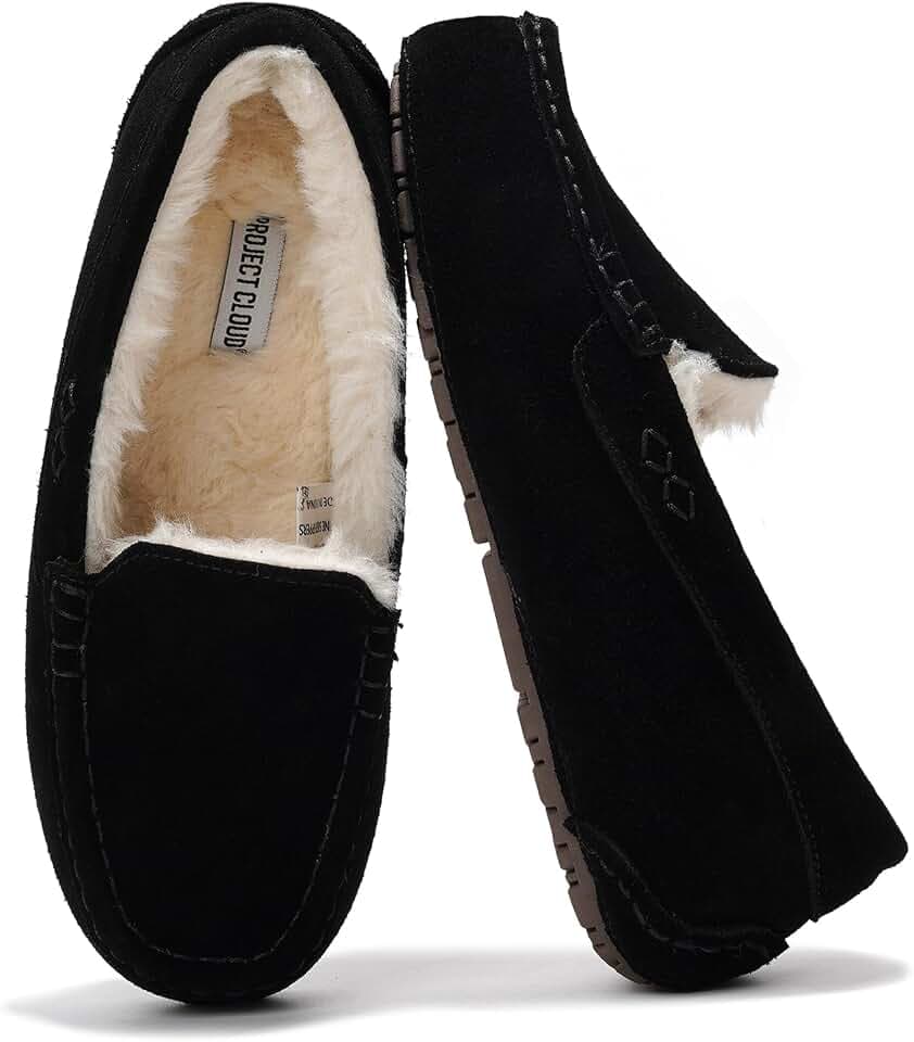 100% Genuine Leather Womens Slippers Comfortable Warm Slippers for Women