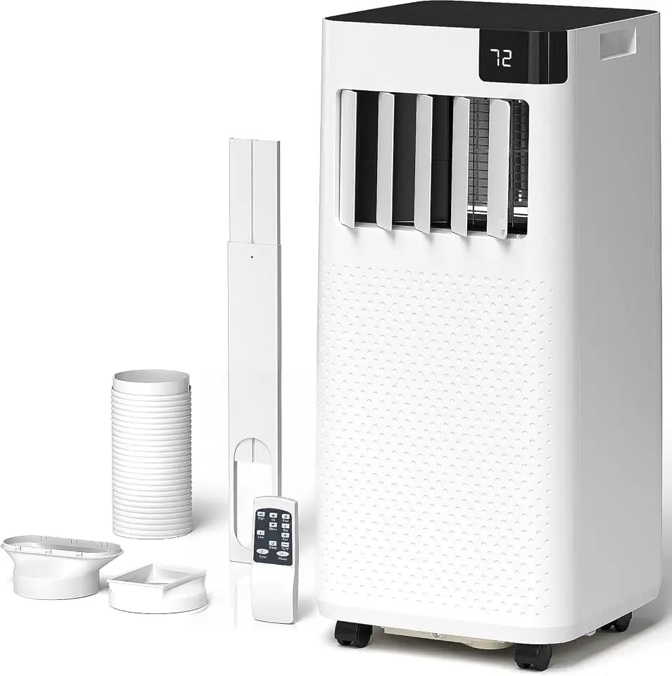 Antarctic Star Portable Air Conditioner 8000 BTU,5-in-1 AC Unit with Cool, Dehumidifier, Fan, Sleep & Timer Modes, Auto Swing, Child Lock, Cools Up to 350 Sq.Ft, Air Conditioner for Bedroom Apartment