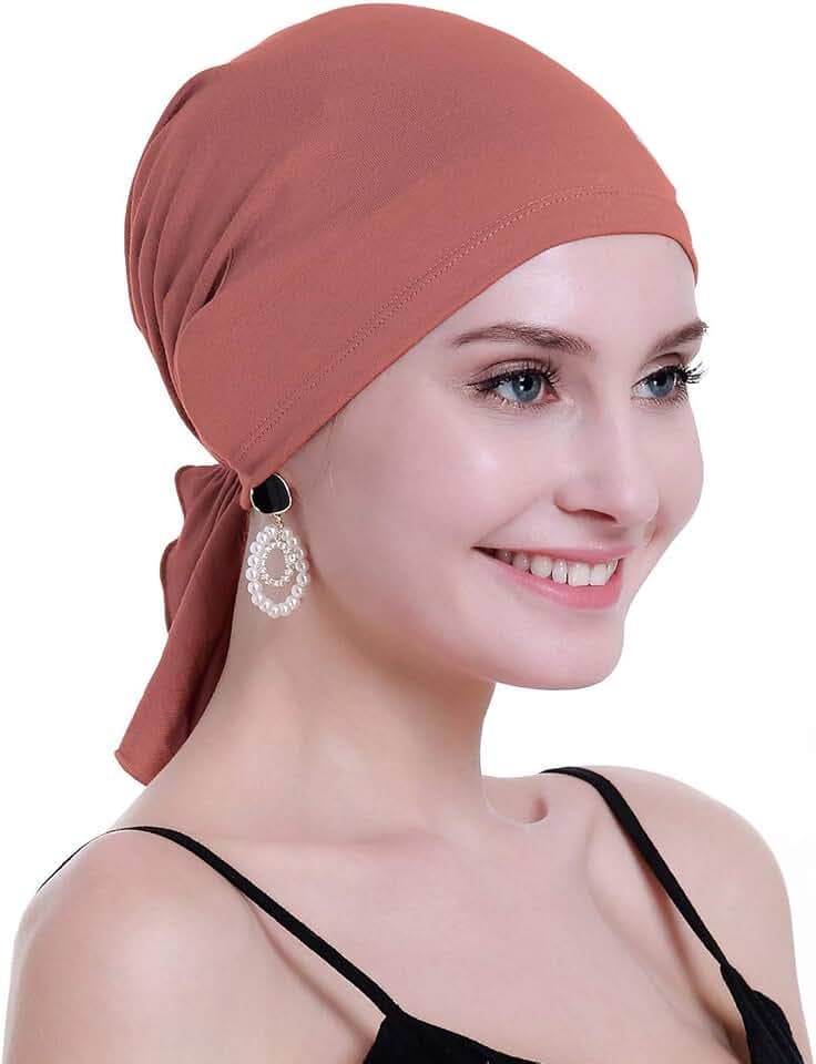 OSVYO Bambus Chemo Kopftuch für Frauen mit Haarausfall - Krebspatienten kopfbedeckung Turban in Versiegelter Verpackung