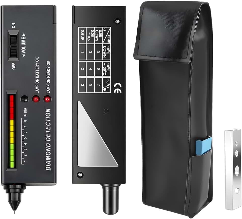 Elektronischer Diamanttester, professioneller Moissan Diamant-Schmuckdetektor, tragbares Edelsteinauswahlwerkzeug für Saphir, Rubin, Kristall, Achat, Jade, Edelsteine, wertvolle Härte, Testwerkzeug