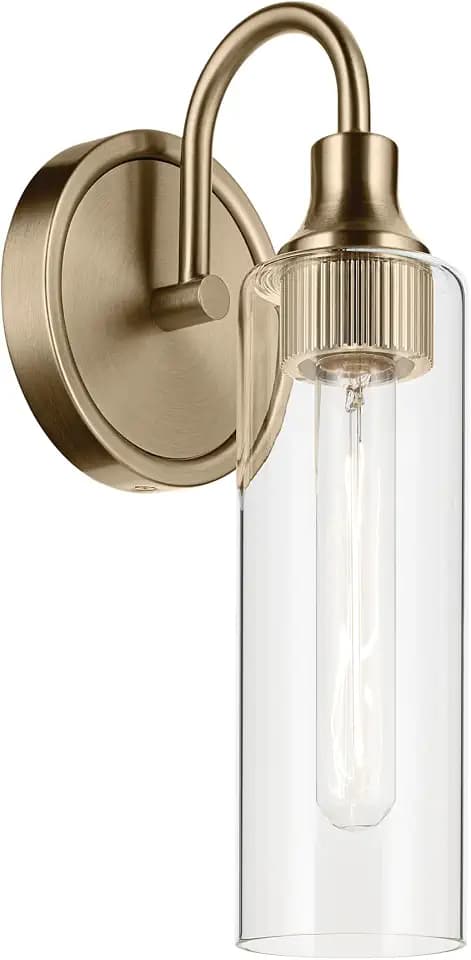 Kichler Kavi 1-Light Bathroom Wall Light, Champagne Bronze