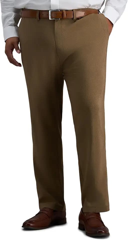 Haggar Men's Big & Tall Straight Fit Cool Right Casual Dress Pant
