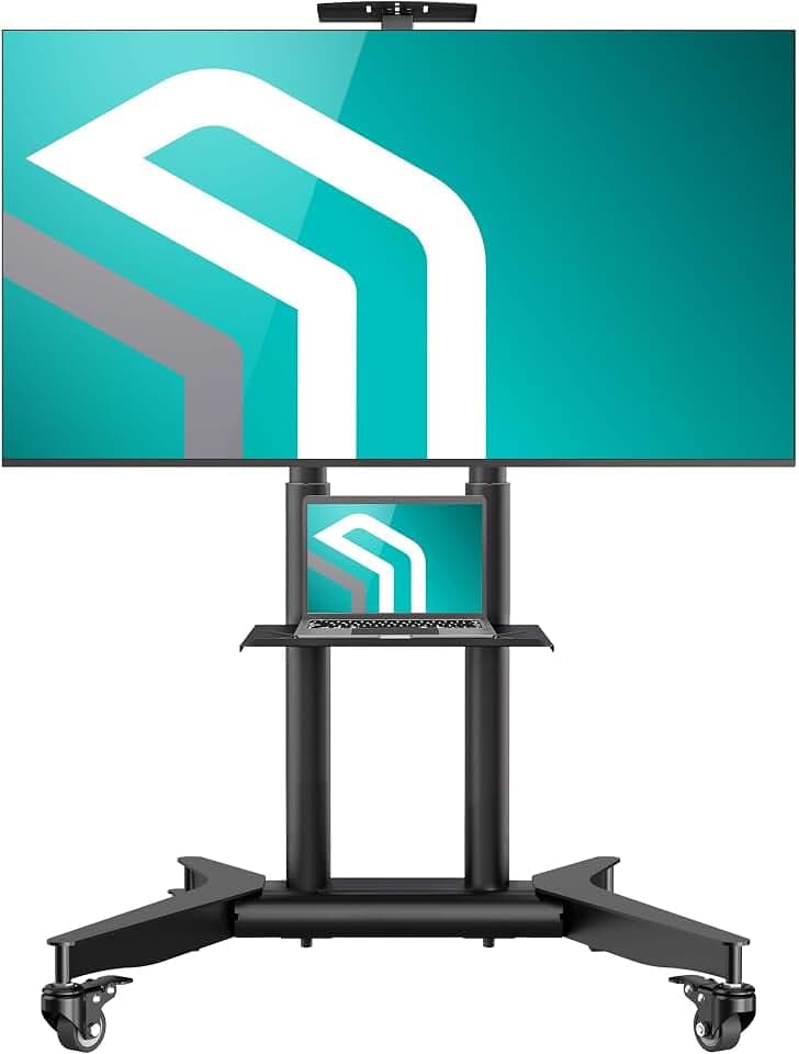 ONKRON TV Ständer rollbar 32-75 Zoll, 50 kg, VESA 200x200-600x400, TS1571-B