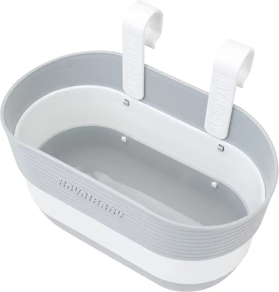 RoyalBaby Kids Bike Foldable Basket, Grey & Pink, S & M