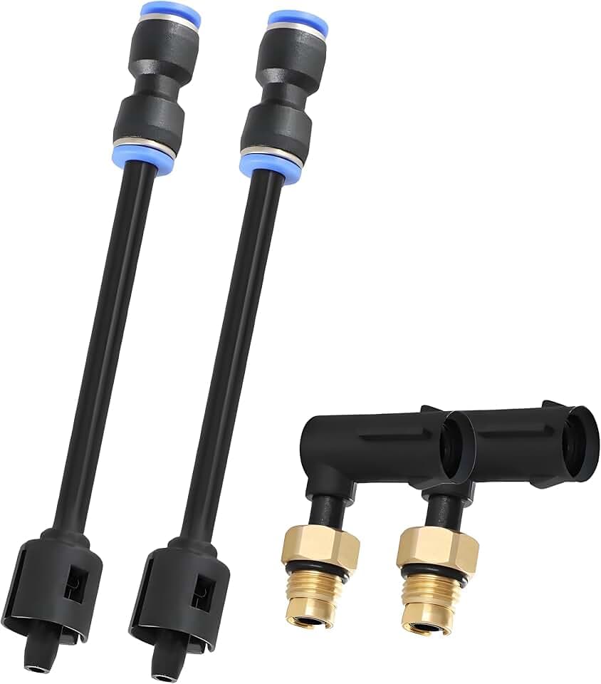 Air Ride Suspension Elbow Connector Repair Kit (2PCS) w/Hoses -Compatible with Jeep Grand Cherokee 2011-2020 & Dodge Ram 1500 - Replaces 68084809AA