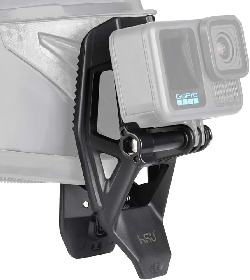 HSU Motorradhelm-Kinnhalterung Klemmhalterung für GoPro Osmo Action Kameras