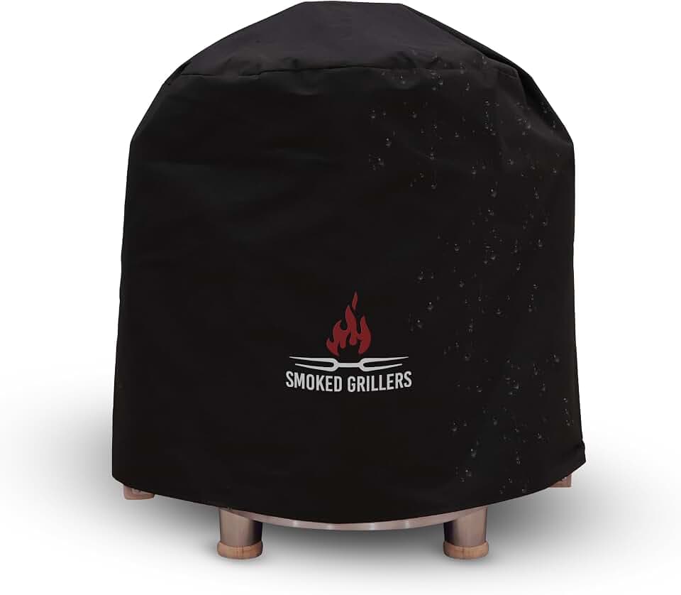 Barrel Smoker Cover for Vertical Smokers – Waterproof, Weather-Resistant, Heavy-Duty Protection (Large (18.5” Diameter))