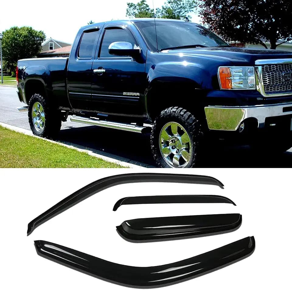 Window Visors for 07-13 Chevry Silverado/GMC Sierra 1500 Extended Cab 94040